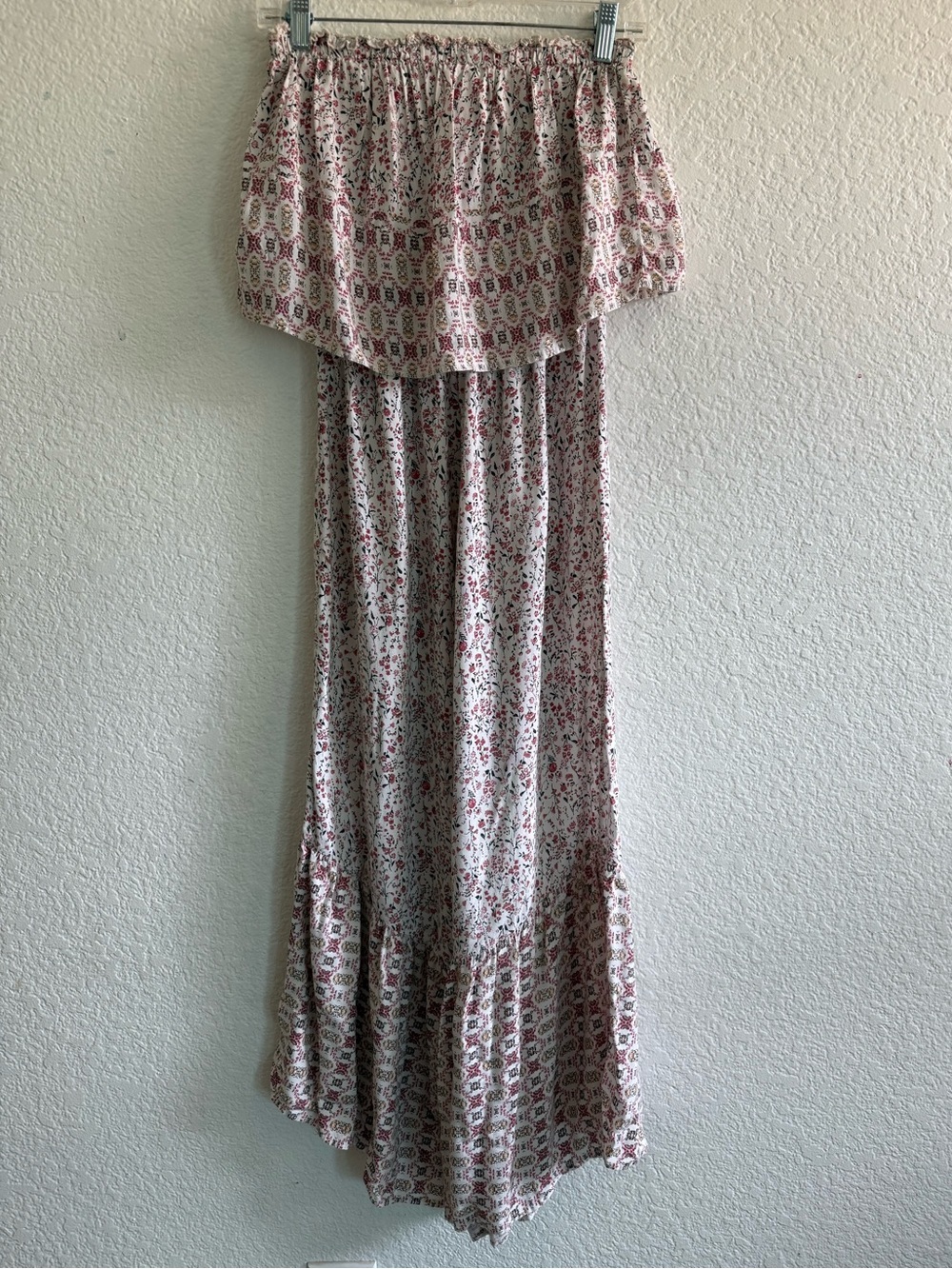 Japna Floral Jumpsuit in White and Red